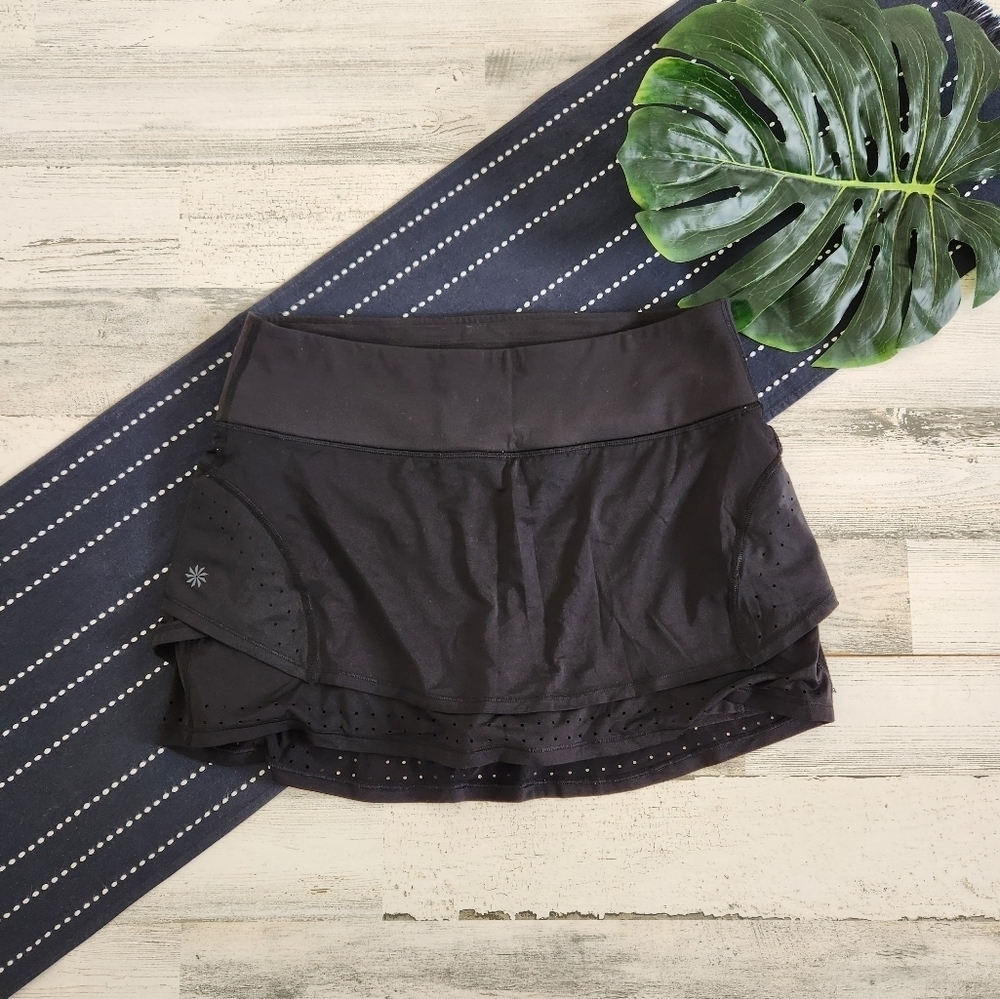 Athleta Trucool Stealth Skort Tennis Skirt Black Size Medium